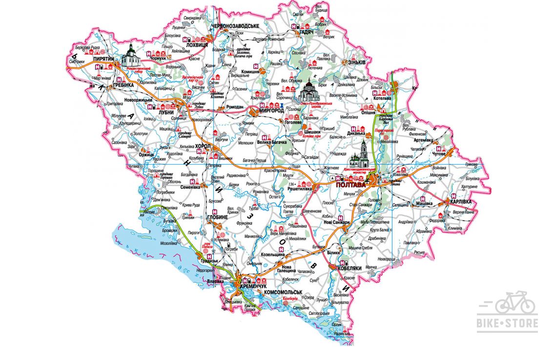Мапа "Полтавська область"